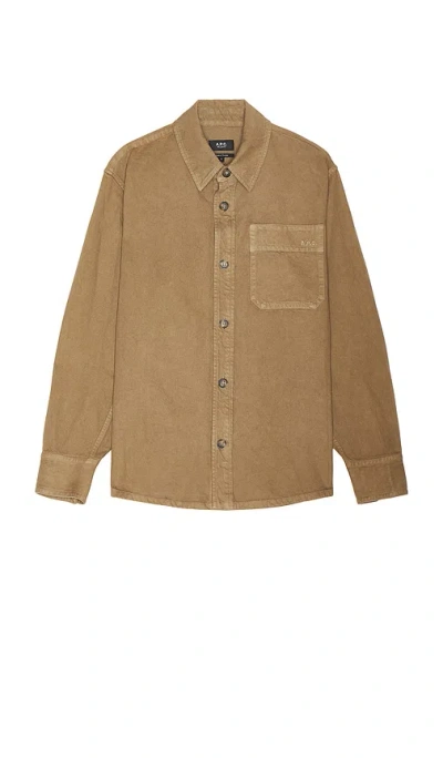 Apc A.p.c. Shirts In Brown