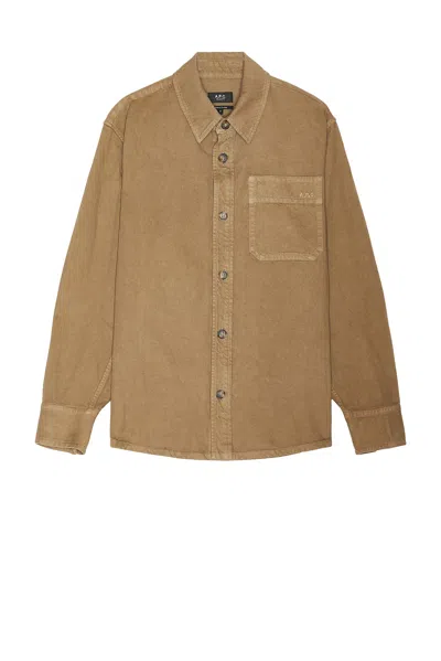 Apc A.p.c. Shirts In Brown