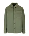 Apc A.p.c. Basile Brodée Poitrine Overshirt In Green