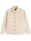 Apc A. P.c. Surchemise Basile Brodee Poitrine Overshirt Bae S In Neutrals