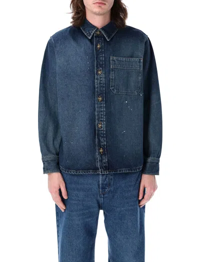 Apc A.p.c. Denim Overshirt In Blue