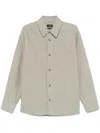 Apc A.p.c. Surchemise Basile Brodee Poitrine In Green