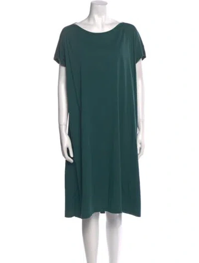 Pre-owned Apc Bateau Neckline Knee-length Dress In Green