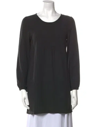 Pre-owned Apc Bateau Neckline Mini Dress In Black