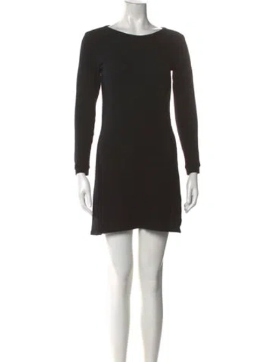 Pre-owned Apc Bateau Neckline Mini Dress In Black