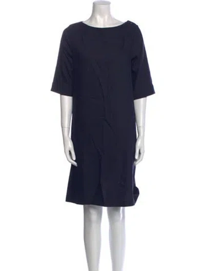 Pre-owned Apc Bateau Neckline Mini Dress In Blue