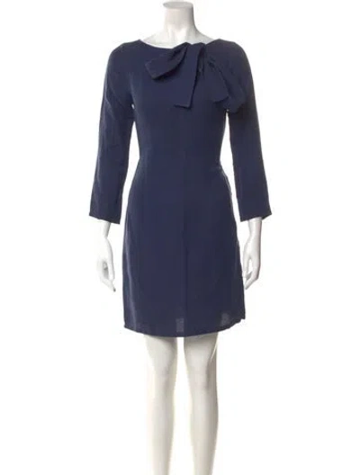 Pre-owned Apc Bateau Neckline Mini Dress In Blue