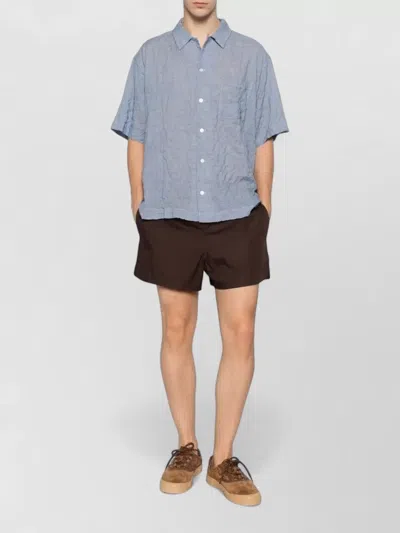 A.p.c. Beach Swim Shorts Multiple Pockets Design In Brown