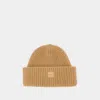 Apc A.p.c. Beanie Hat With Logo In Brown