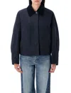 Apc Cropped Jacket With Collared Design And Front Pockets In Multi