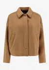 A.p.c. Women Becca Wool Blend Jacket In Brown