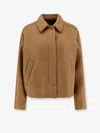Apc Becca Wool Blend Jacket In Brown