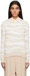 Apc Beige Alastor Sweater In Aad Ecru