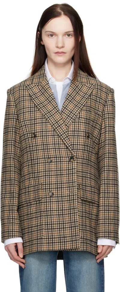 Apc Beige Anastasia Barbieri Edition Valentina Blazer In Baa Beige
