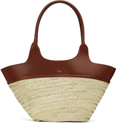 Apc Beige & Brown Tanger Basket Tote In Cad Noisette