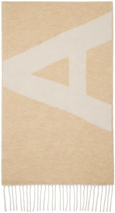 APC BEIGE & WHITE MALO SCARF