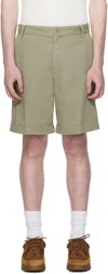 Apc Beige Andrew Shorts In Green