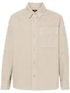 Apc A. P.c. Surchemise Basile Brodee Poitrine Overshirt Bae S In Beige