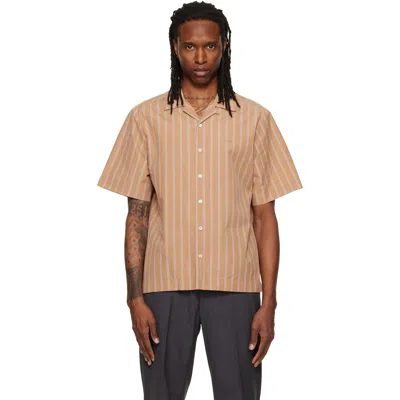 A.p.c. Beige Beckett Short-sleeved Shirt In Baa Beige