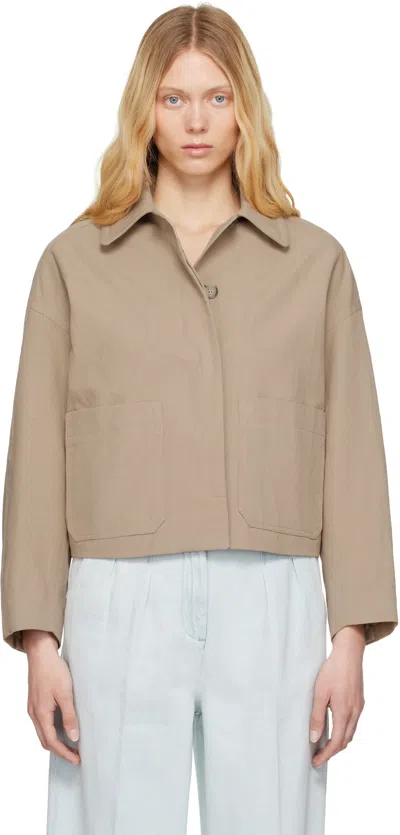 Apc Beige Bianca Jacket In Bac Dark Beige