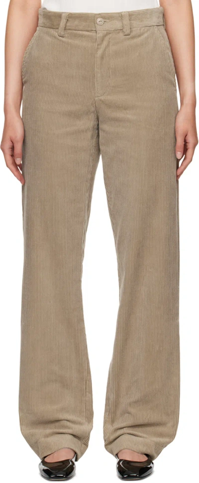 Apc Beige Brigitte Trousers In Baa Beige