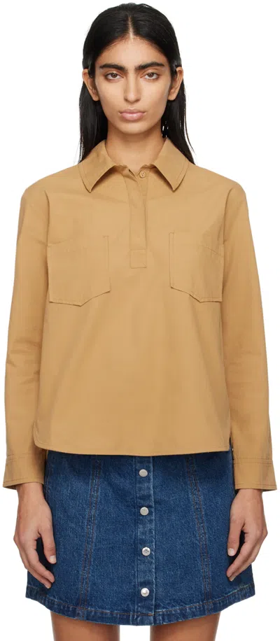 Apc Beige Chelsea Shirt In Baa Beige