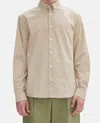 Apc A.p.c. Classic Button-down Shirt With Signature Chest Pocket In Beige