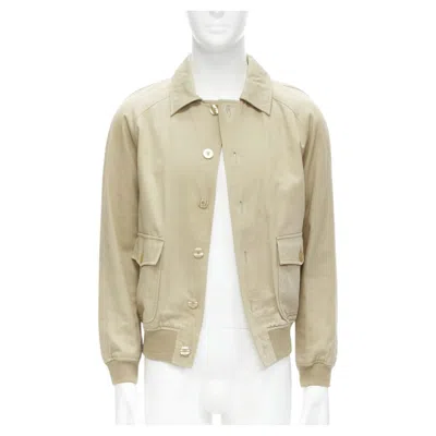 Pre-owned A.p.c. Apc Beige Classic Raglan Sleeves Flap Pocket Bomber Jacket Xs In Brown