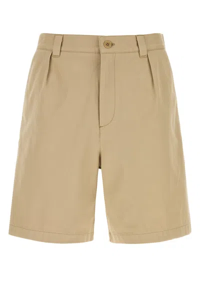 A.p.c. Beige Cotton Bermuda Shorts In Brown