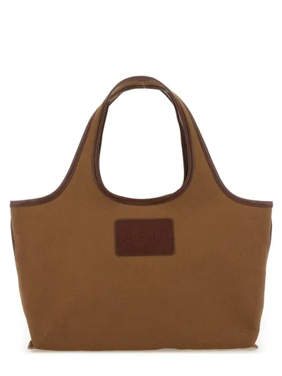 Apc A.p.c. Beige Cotton Handbags