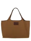 Apc A.p.c. Beige Cotton Handbags In Brown