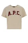 Apc A.p.c. Sand Cotton Margaret T-shirt In Animal Print