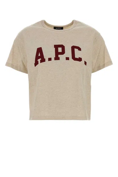 APC BEIGE COTTON MARGARET T-SHIRT