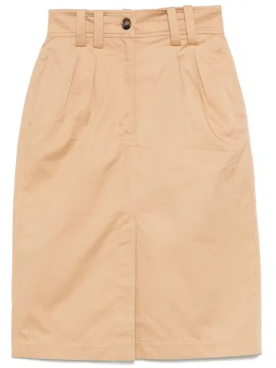 APC BEIGE COTTON POPLIN SKIRT