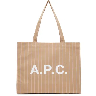 A.p.c. Beige Diane Shopping Tote In Nude