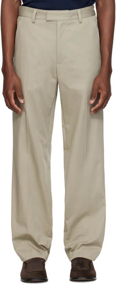 A.p.c. Beige Dylan Trousers In Gray