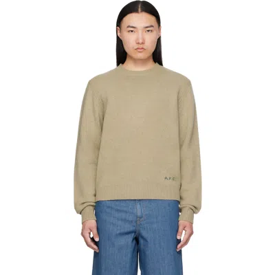 A.p.c. Beige Edmond Sweater In Nude