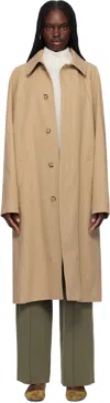 Apc Beige Edouard Trench Coat In Bac Dark Beige