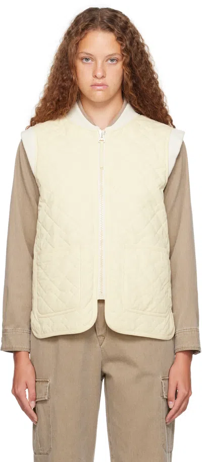 Apc Beige Emilie Vest In Bai Vanilla