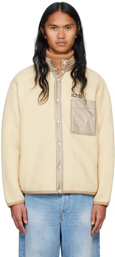 Apc Beige Ewan Jacket In Dab Light Yellow