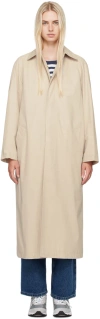 Apc Beige Gaia Trench Coat In Aae Mastic