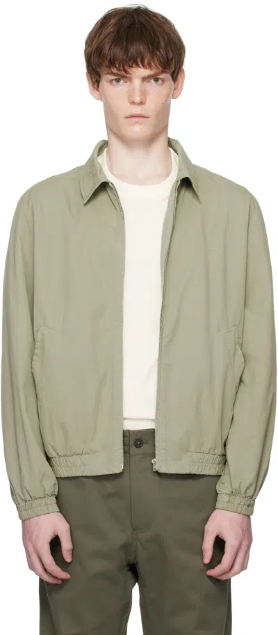 Apc Beige Gilbert Jacket In Green