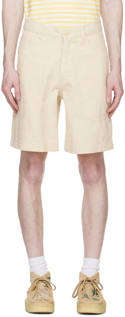 Apc Gilberto Denim Shorts In Ecru