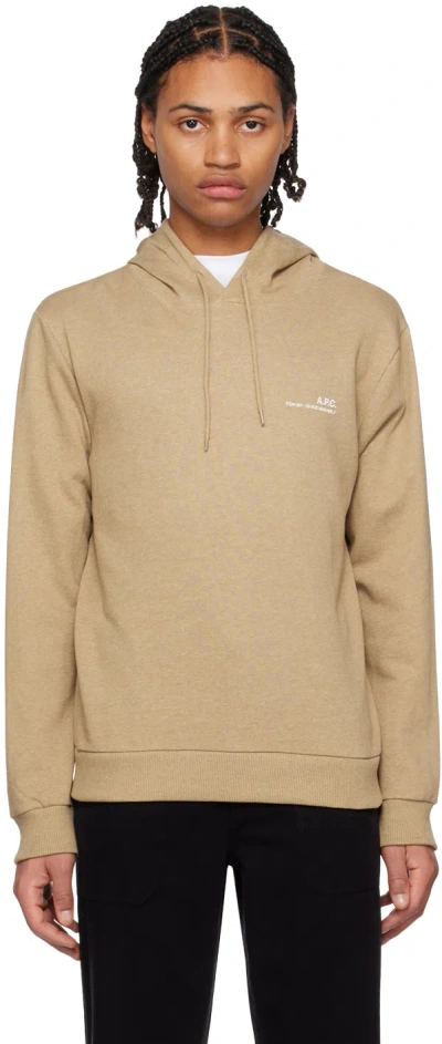 Apc Beige Item H Hoodie In Pbc Heathered Beige