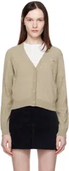 Apc Beige Josephine Cardigan In Pbc Heathered Beige