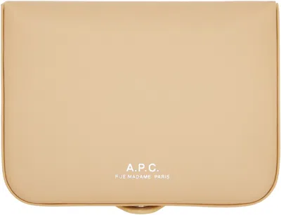 Apc Beige Josh Card Holder In Nude