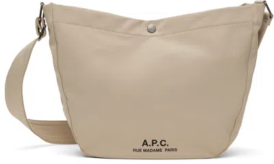 Apc Beige Journal Bag In Baa Beige
