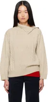 Apc Beige Karen Turtleneck In Paa Htd Ecru