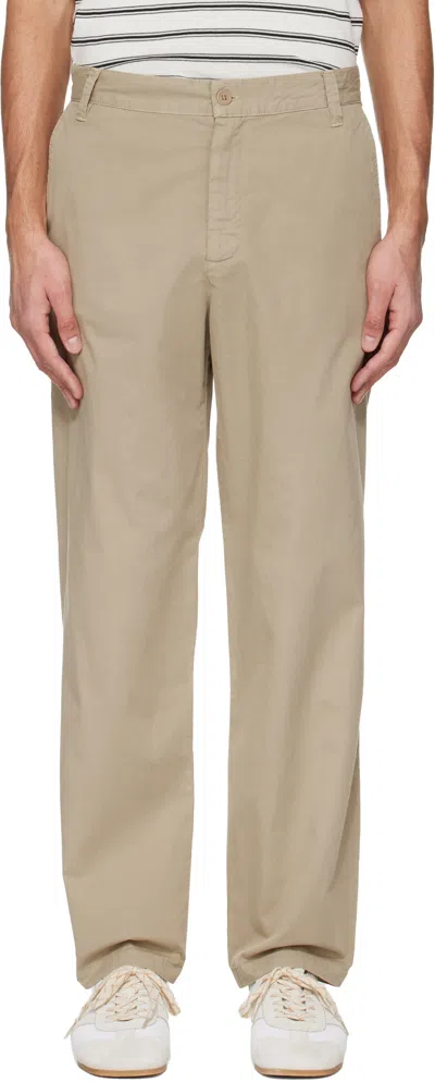 A.p.c. Beige Lawrence Trousers In Gray