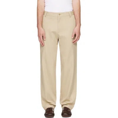 A.p.c. Beige Lawrence Trousers In Neutral